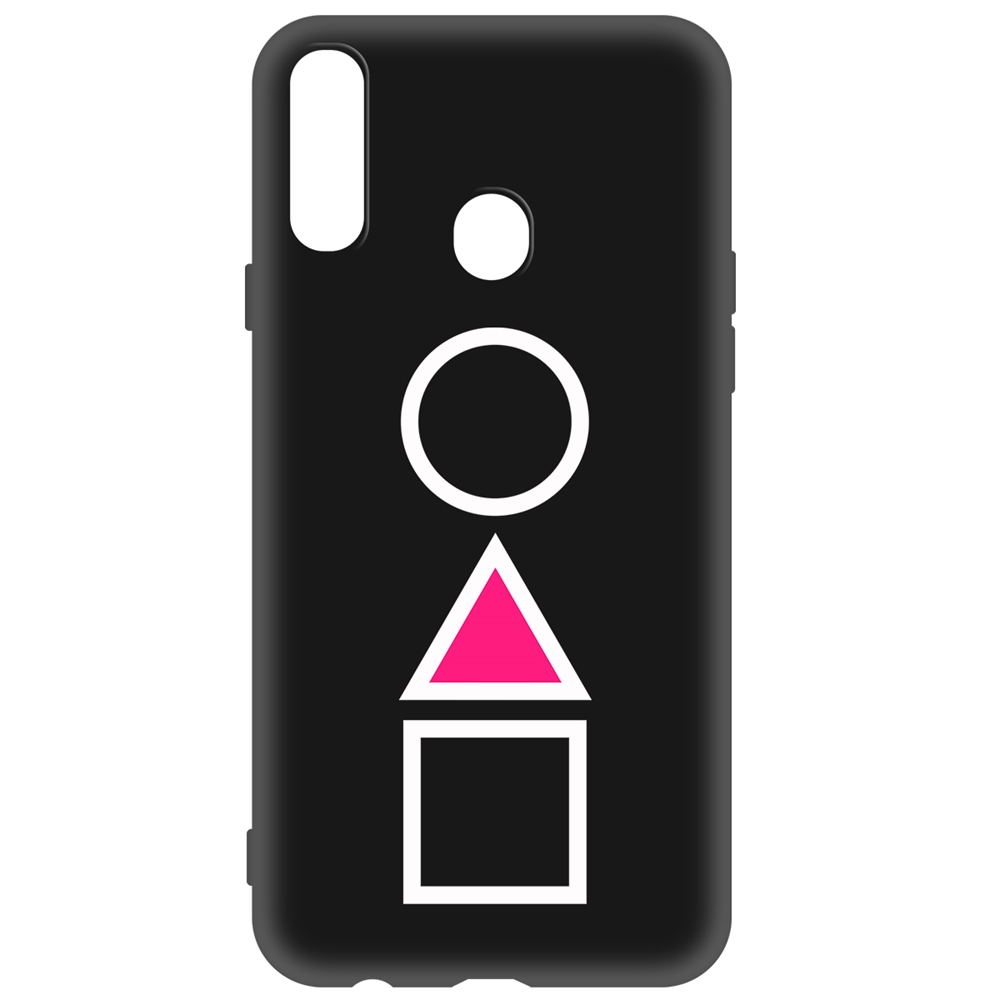 

Накладка Krutoff Soft Case Игра в кальмара-Символы для Samsung Galaxy A20s (A207) черный, Разноцветный