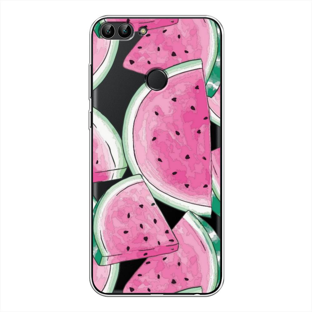 

Чехол Awog на Huawei Y9 2018 "Акварельные арбузы", Зеленый;белый;розовый, 64950-10