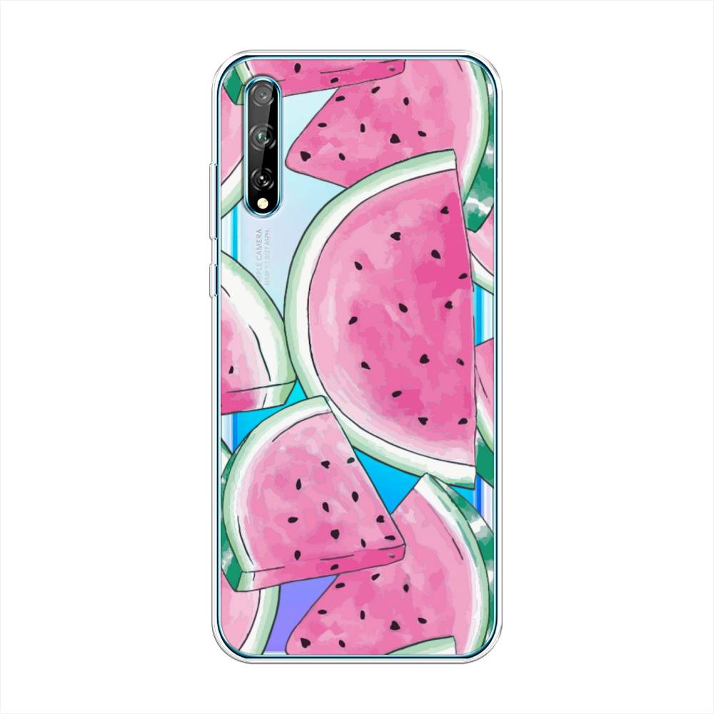 

Чехол Awog на Huawei Y8p "Акварельные арбузы", Зеленый;белый;розовый, 6103450-10