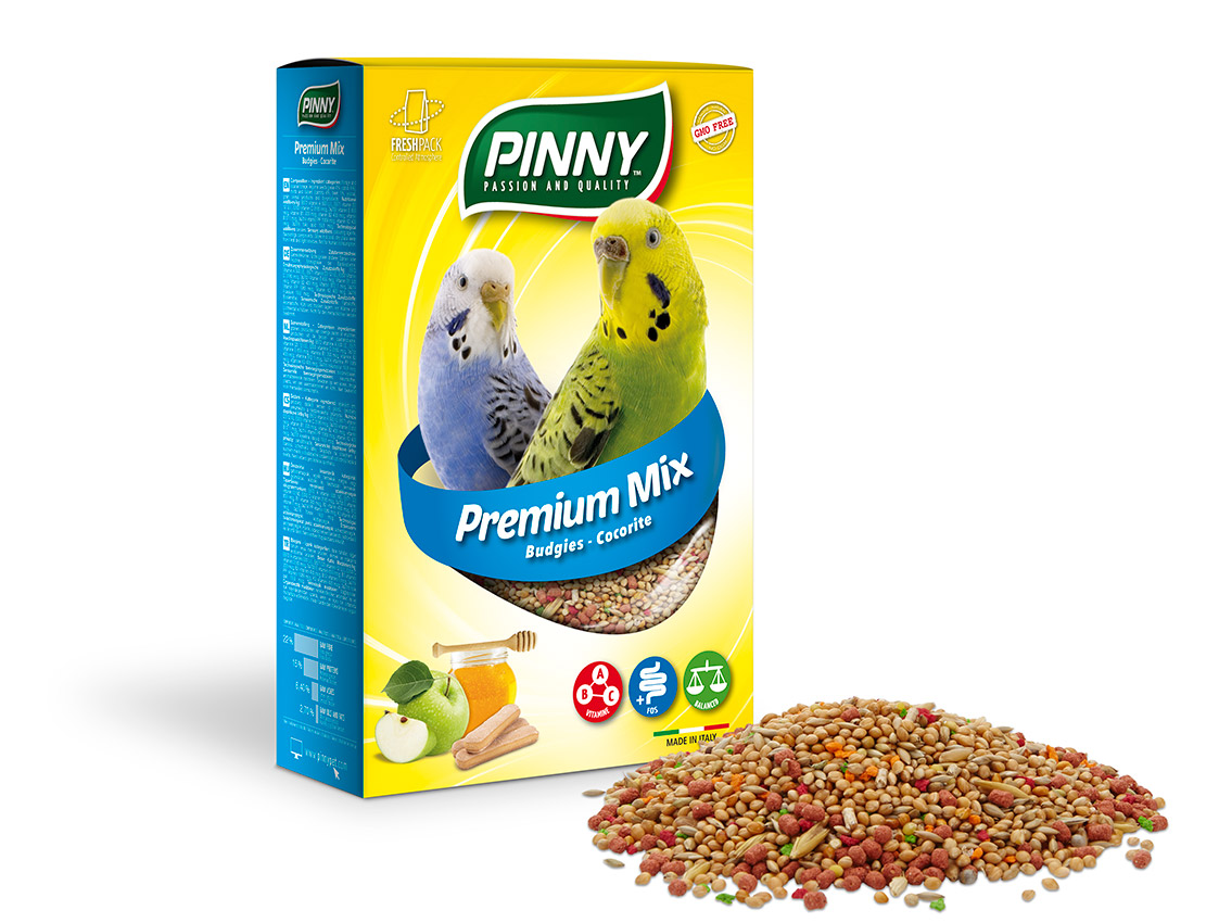 

Сухой корм для волнистых попугаев PINNY Premium Mix, фрукты, бисквит, витамины, 0,8кг, Premium Mix