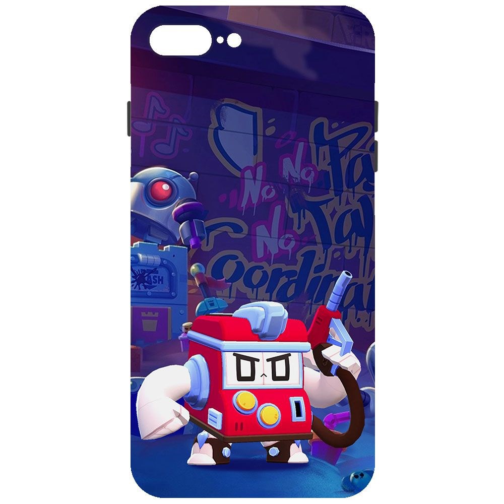 

Чехол-накладка Krutoff Софт Кейс Brawl Stars - V8-БИТ для iPhone 7 Plus/8 Plus черный