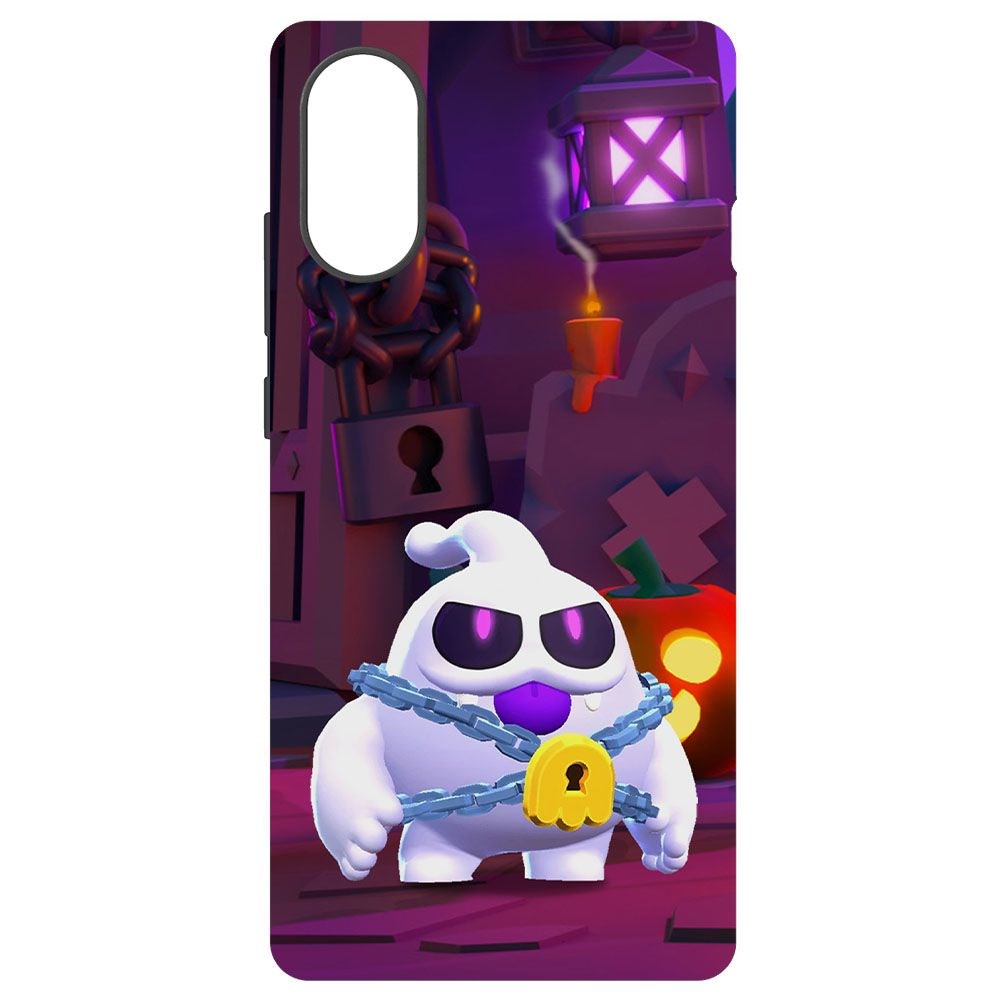

Чехол-накладка Krutoff Софт Кейс Brawl Stars - Призрак Скуик для ZTE Blade A31 Plus черный