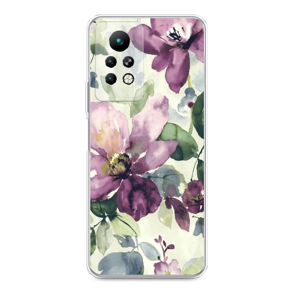 

Чехол Awog на Infinix Note 11 Pro "Сиреневые цветы-акварель", Разноцветный, 3100550-10
