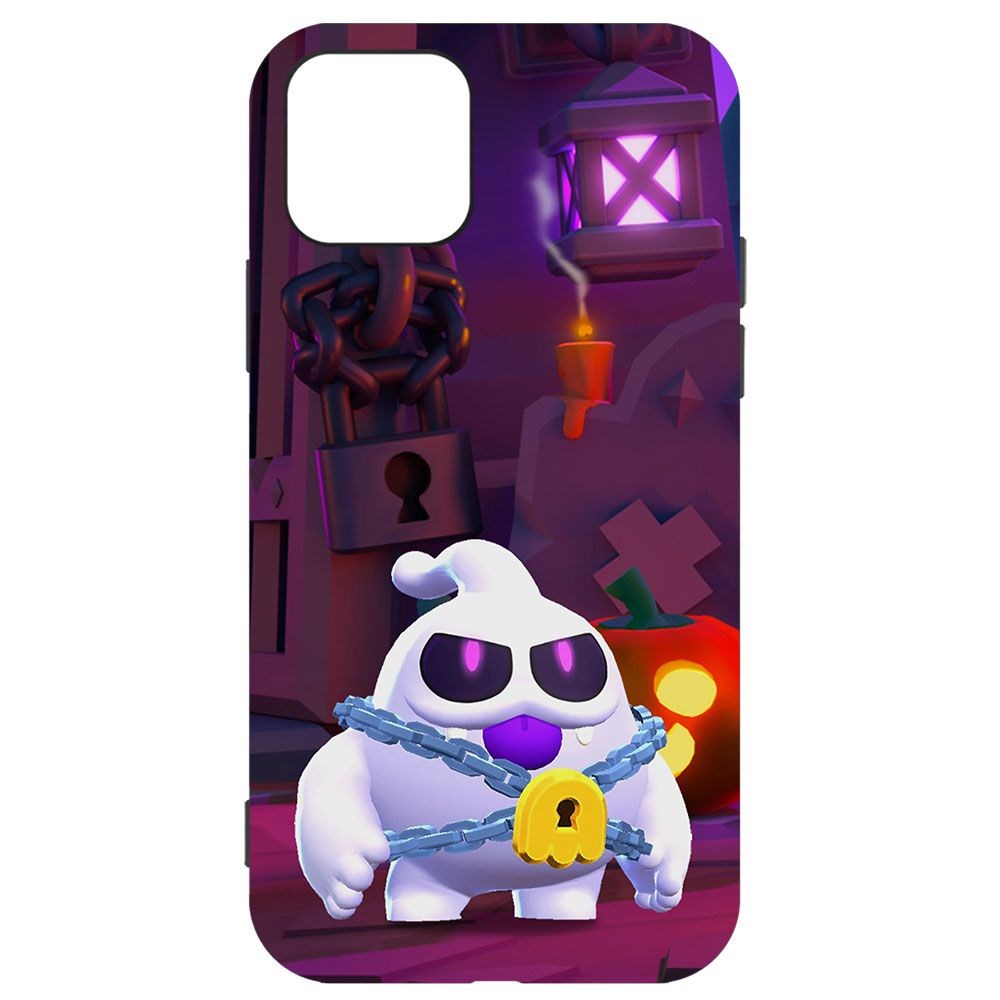 

Чехол-накладка Krutoff Софт Кейс Brawl Stars - Призрак Скуик для iPhone 11 Pro черный