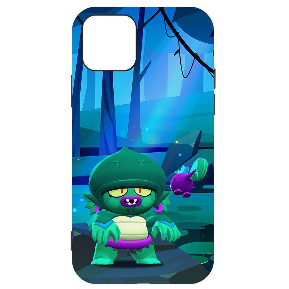 фото Чехол-накладка krutoff софт кейс brawl stars - болотный джин для iphone 11 pro черный