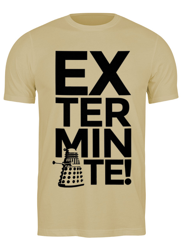

Футболка мужская Printio Exterminate! (daleks) бежевая L, Бежевый, Exterminate! (daleks)