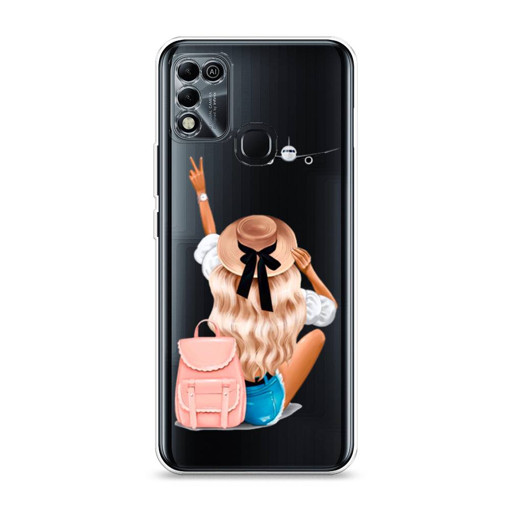 

Чехол Awog на Infinix HOT 11 Play "Автостопом самолетом", Разноцветный, 3100850-7
