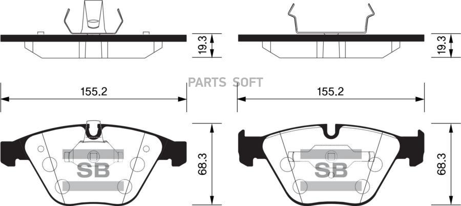 

Колодки Передние Bmw 3 E90, X1 E84 Sp2163 Sangsin brake арт. SP2163