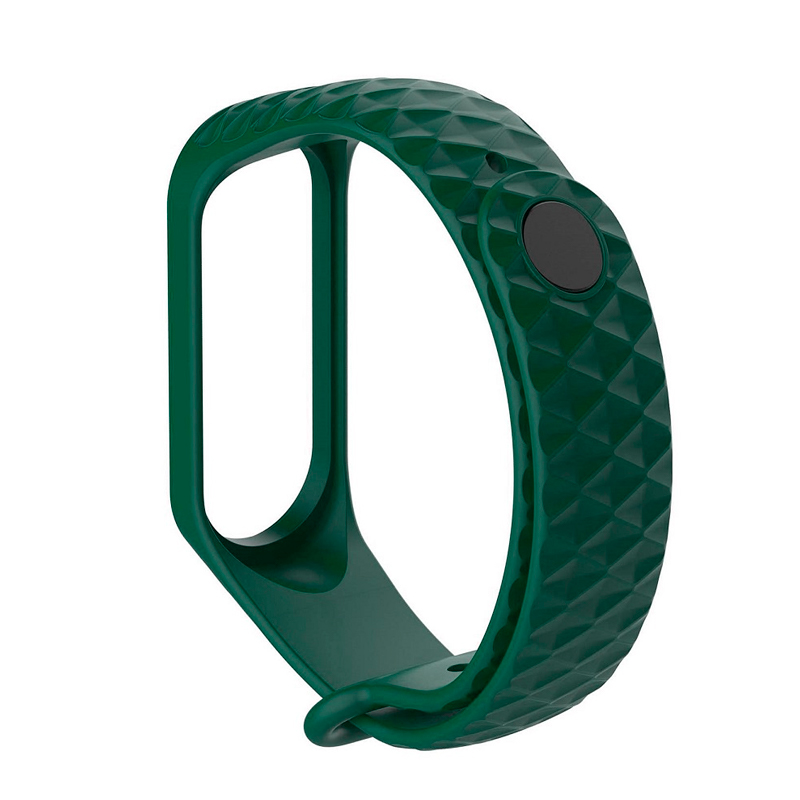 

Ремешок Activ для Xiaomi Mi Band 4 / Mi Band 3 Silicone Рельеф Dark Green 90376, 90376
