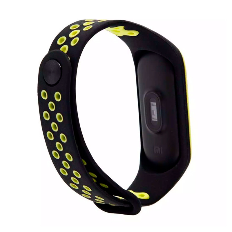 

Ремешок Activ для Xiaomi Mi Band 3 / Mi Band 4 Sport N Silicone Black-Green 90369, 90369