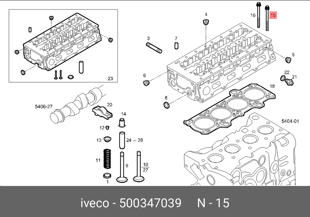 Iv500347039_Болт! Головки Блока Цилиндров Iveco Iveco 500347039