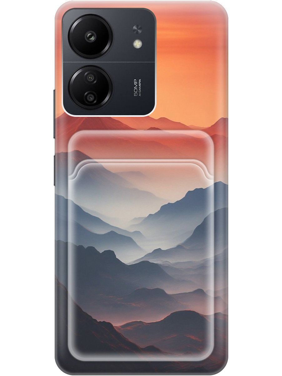

Силиконовый чехол на Xiaomi Redmi 13C, Poco C65 с принтом 785896, Прозрачный;оранжевый;черный, 777767710
