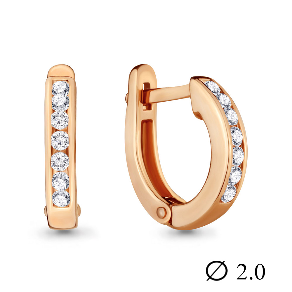 

Серьги из красного золота с бриллиантом Aquamarine Aquamarine 940571к_585_кз, 940571к_585_кз