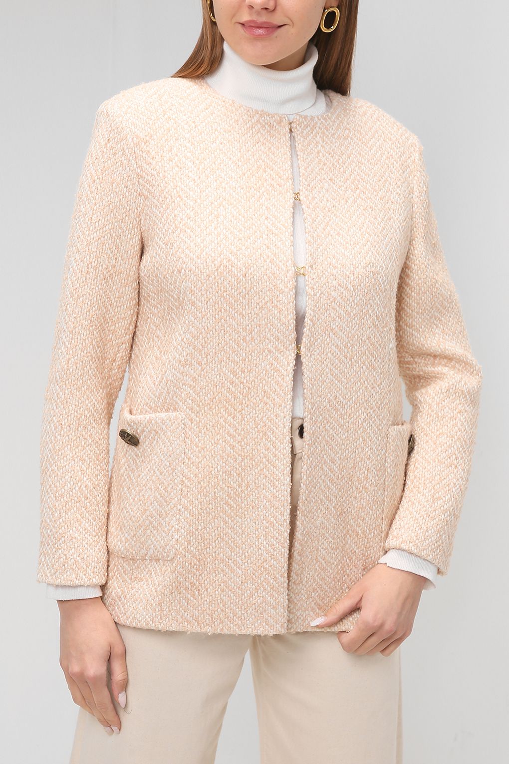

Жакет женский PAOLA RAY PR220-7033 бежевый M, PR220-7033