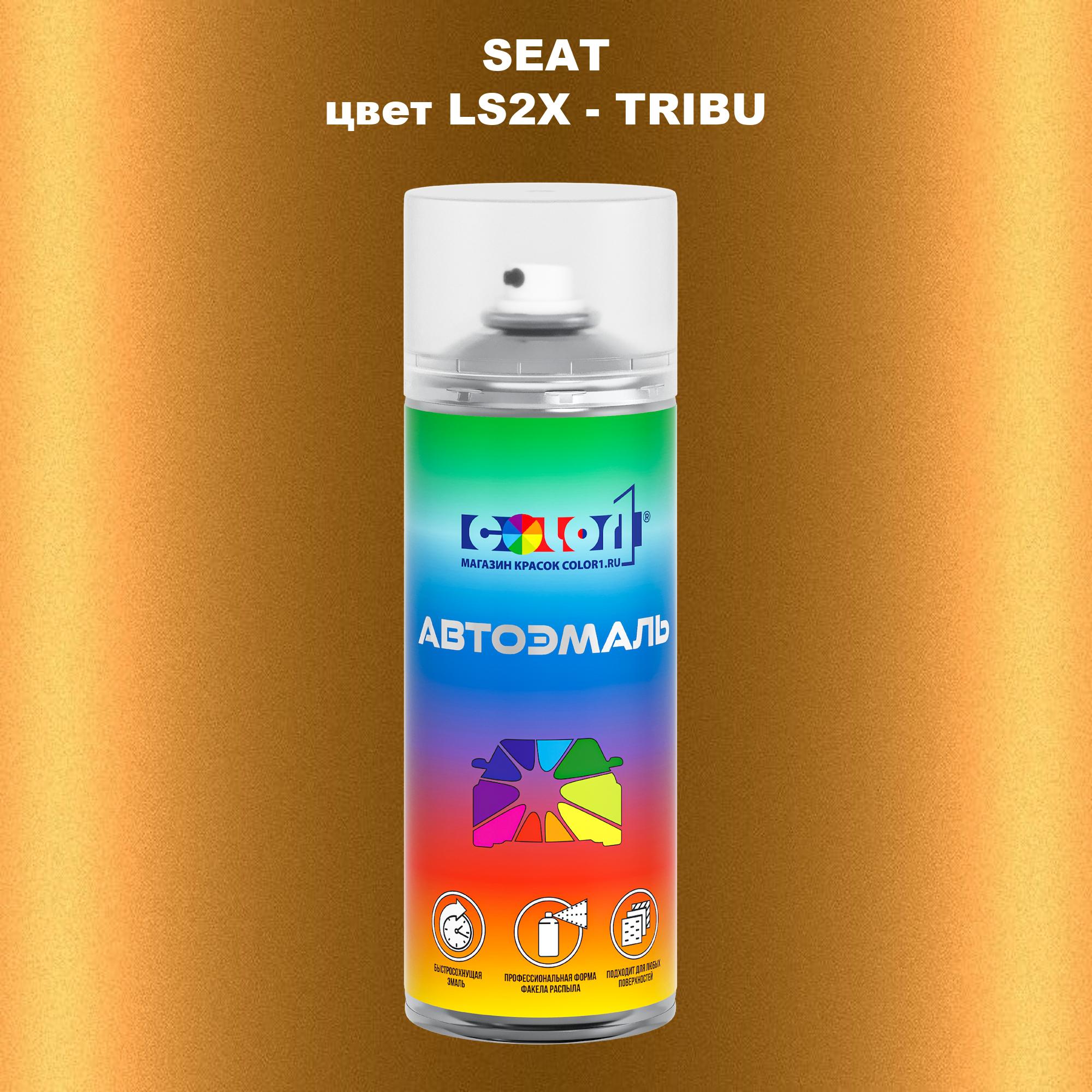 

Аэрозольная краска COLOR1 для SEAT, цвет LS2X - TRIBU, Прозрачный