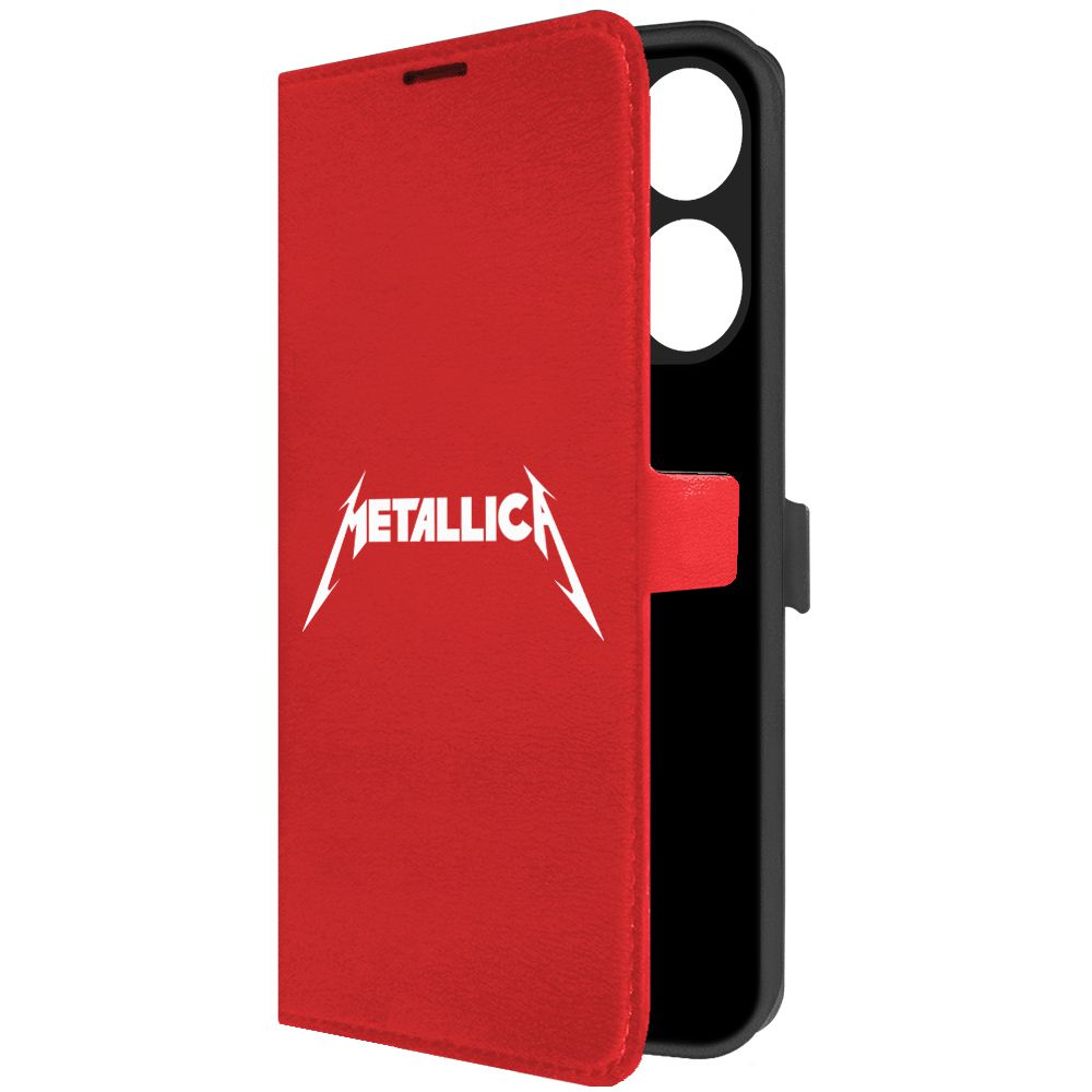 

Чехол-книжка Krutoff Eco Book для Tecno Pop 7 Pro Metallica красный