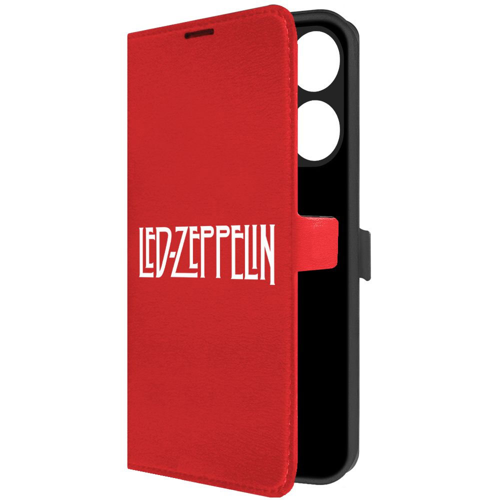 

Чехол-книжка Krutoff Eco Book для Tecno Pop 7 Led Zeppelin красный