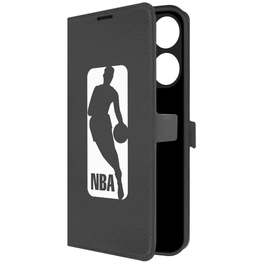 

Чехол-книжка Krutoff Eco Book для Tecno Pop 7 NBA черный