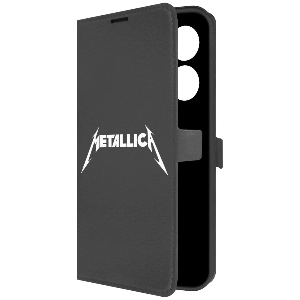 

Чехол-книжка Krutoff Eco Book для TECNO Camon 20 Pro 5G Metallica (Металлика) (черный)