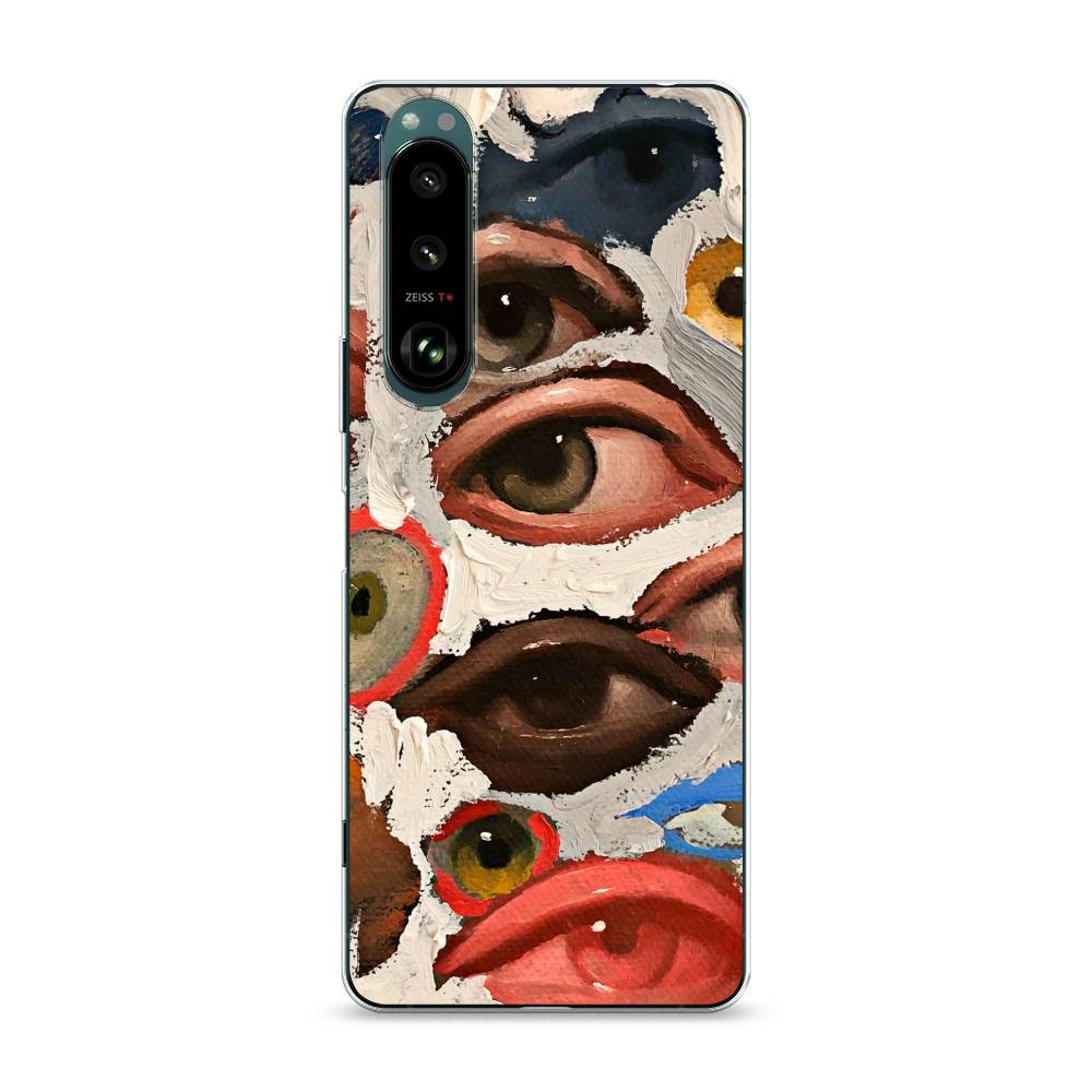 фото Силиконовый чехол "глаза масляная живопись" на sony xperia 1 iii awog