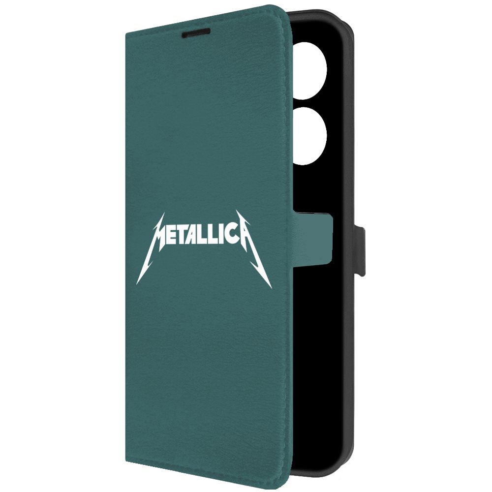 

Чехол-книжка Krutoff Eco Book для Tecno Camon 20 Metallica зелёный опал, Зеленый