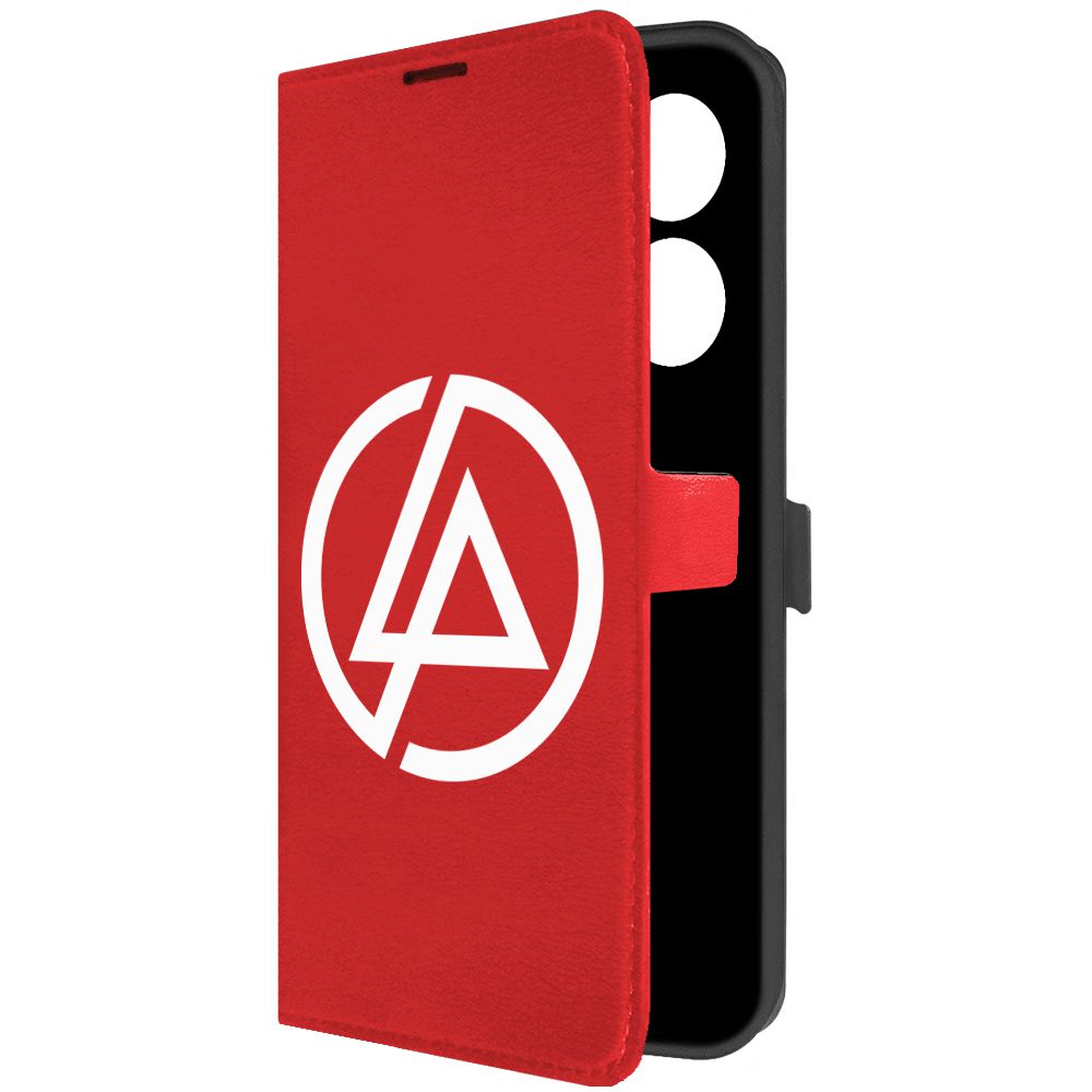 

Чехол-книжка Krutoff Eco Book для Tecno Camon 20 Linkin Park красный