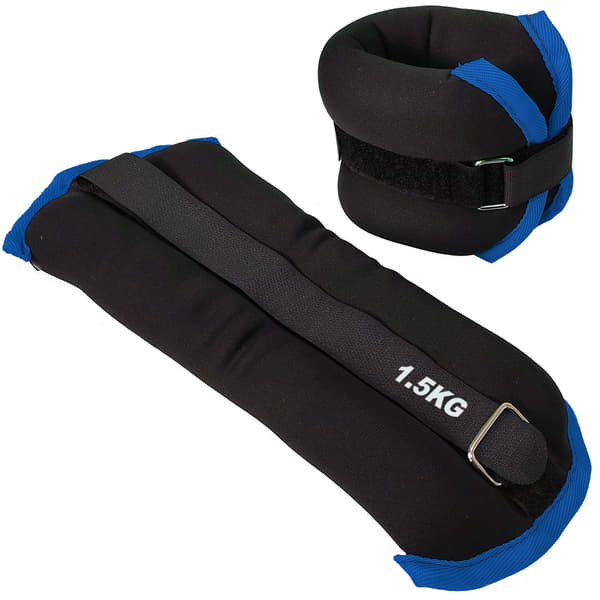 фото Утяжелители alt sport hkaw101-a 2х1,5кг нейлон в сумке черный с синий окантовкой