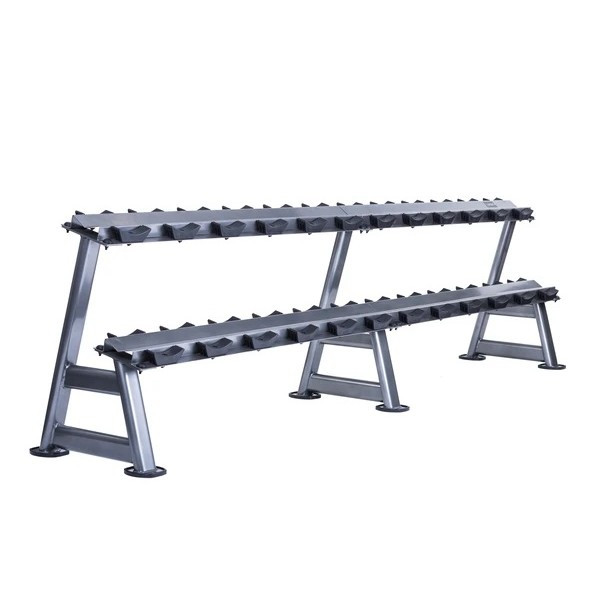 

Стойка гантельная 2-х ярусная Fitnessport DR-06 на 12 пар гантелей