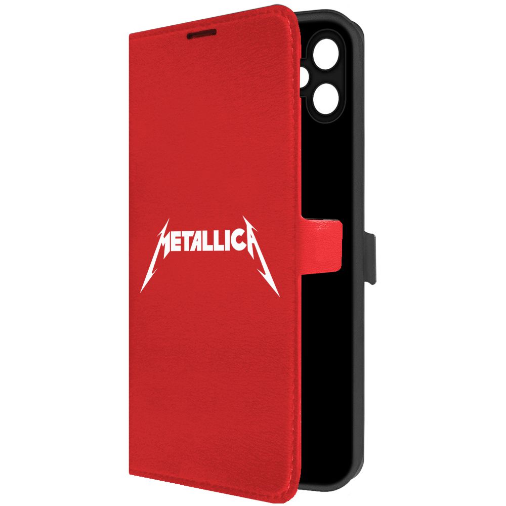 

Чехол-книжка Krutoff Eco Book для Samsung Galaxy A05 Metallica красный