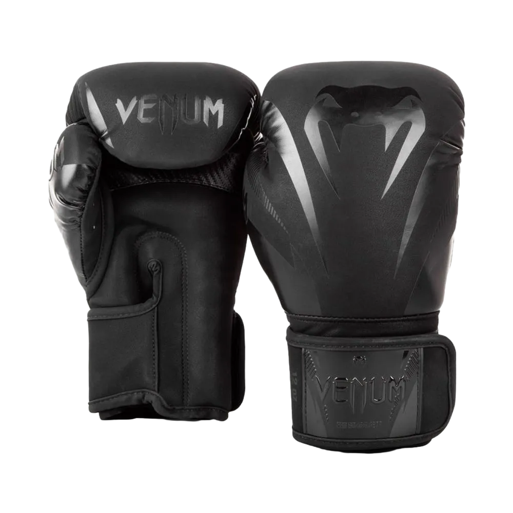 Перчатки боксерские Venum Impact 12oz, Black/Black