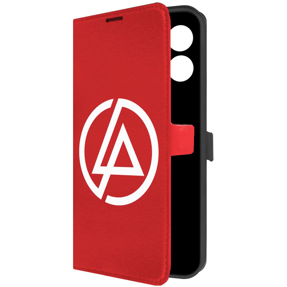 

Чехол-книжка Krutoff Eco Book для Realme C55 Linkin Park красный