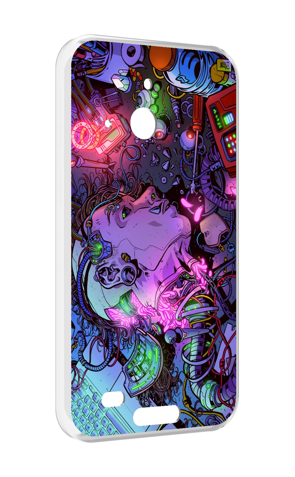 

Чехол MyPads голова робота мультик для Oukitel WP20 / WP20 Pro, Прозрачный, Tocco