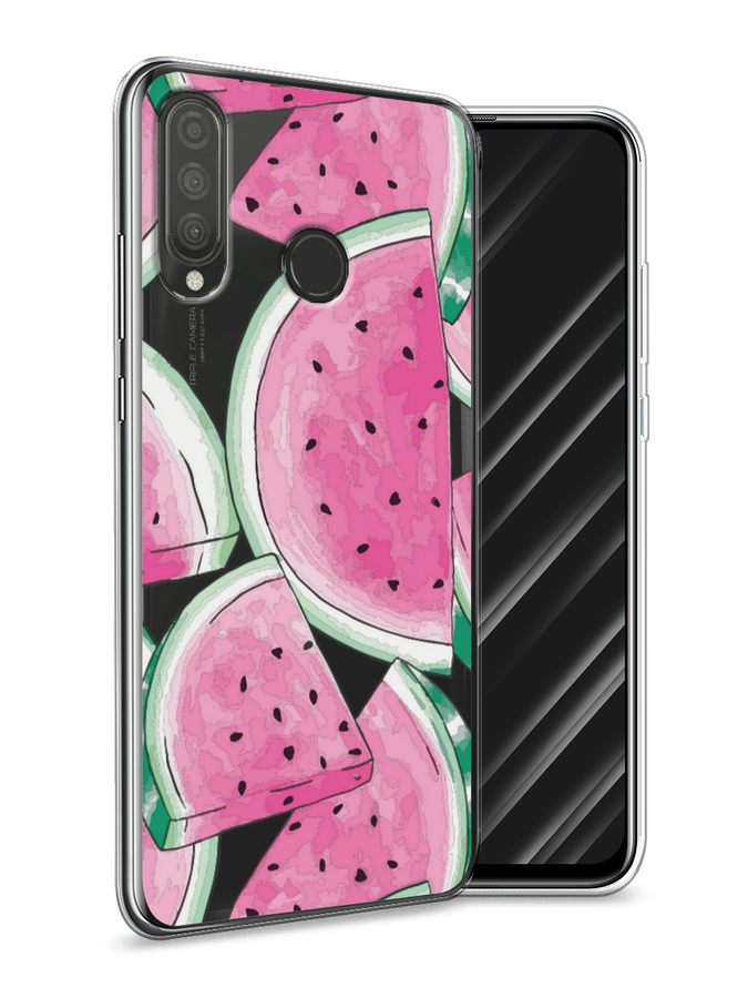 

Чехол Awog на Huawei P30 Lite "Акварельные арбузы", Зеленый;белый;розовый, 67950-10
