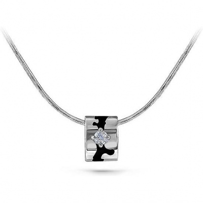 

Колье из белого золота с бриллиантом/эмалью 45 см Kabarovsky 16-11232-1002, 16-11232-1002