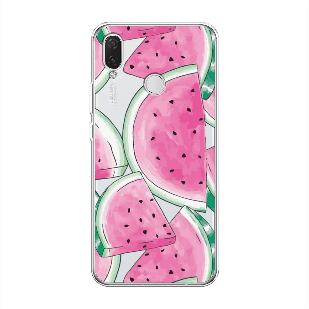 фото Чехол awog "акварельные арбузы" для huawei p smart plus