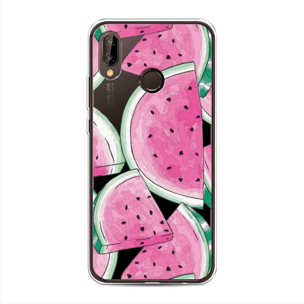 

Чехол Awog на Huawei Nova 3 "Акварельные арбузы", Зеленый;белый;розовый, 66150-10