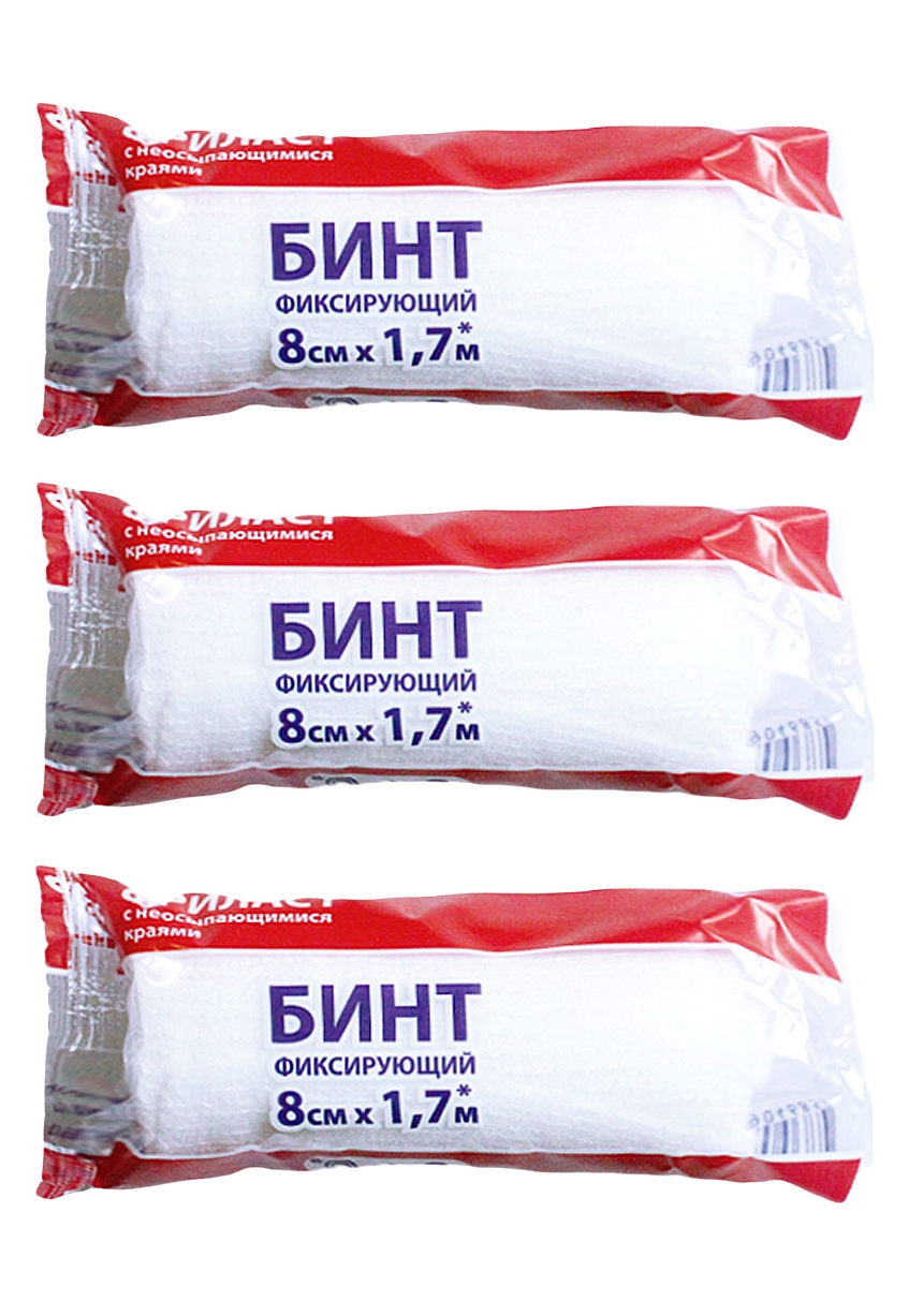 

Бинт фиксирующий с неосыпающимися краями Фриласт Angel 8 см х 1,7 м 3 шт., Белый