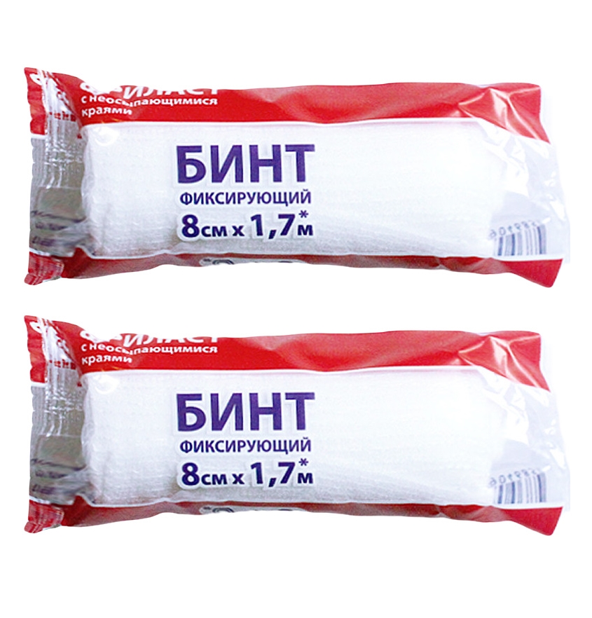 

Бинт фиксирующий с неосыпающимися краями Фриласт Angel 8 см х 1,7 м 2 шт., Белый