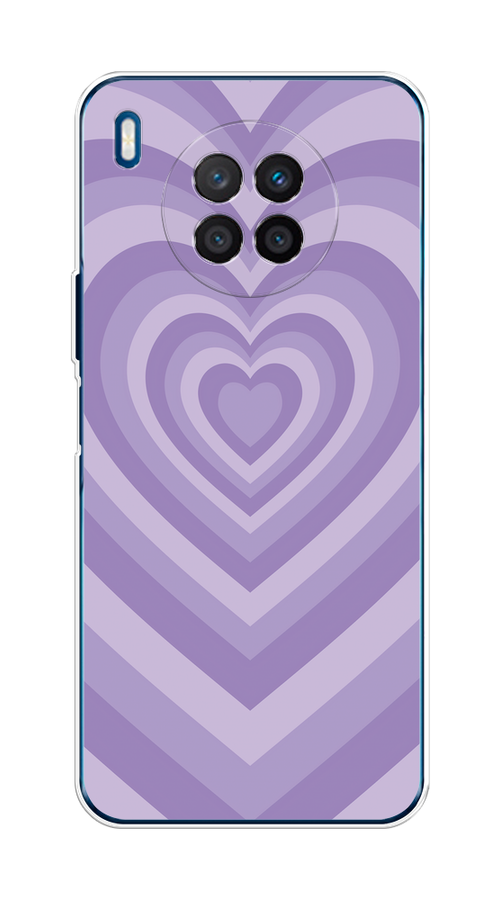 

Чехол на Huawei Nova 8i/Honor 50 lite "Violet heart latte", Фиолетовый, 6106350-1