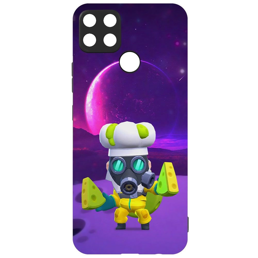 

Чехол-накладка Krutoff Софт Кейс Brawl Stars - Майк с плесенью для Realme C25/C25s черный