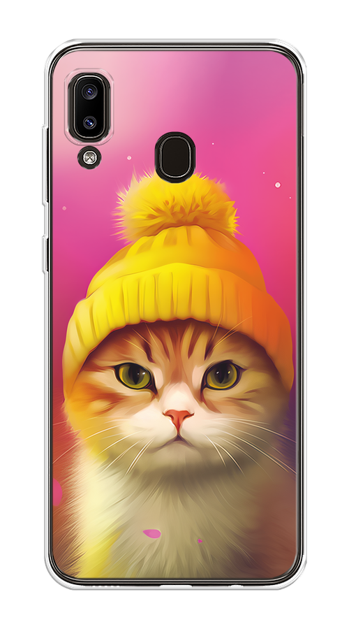 

Чехол на Samsung Galaxy A30/A20 "Котик в шапочке", Розовый;желтый;бежевый, 27650-1