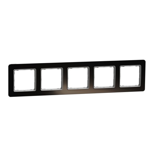 

Рамка 5-постовая Schneider Electric универсальная Sedna Design, черное стекло SDD361805, Черный, SDD361805