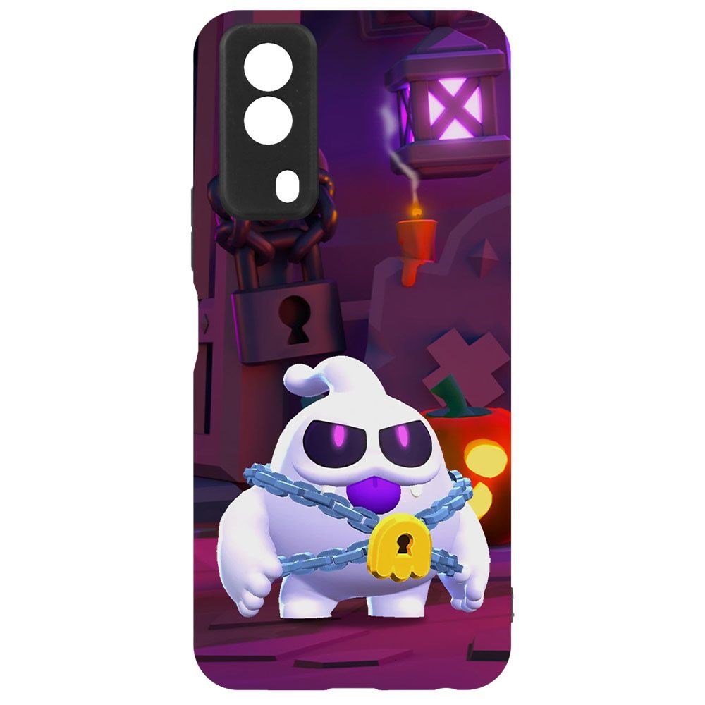 

Чехол-накладка Krutoff Софт Кейс Brawl Stars - Призрак Скуик для Vivo Y53s черный