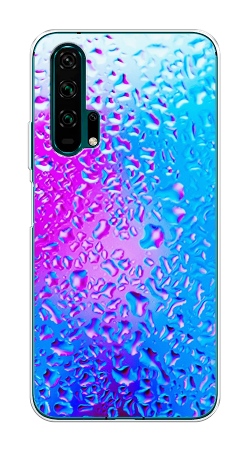 

Чехол на Honor 20 Pro "Капли на стекле", Голубой;розовый, 69350-3