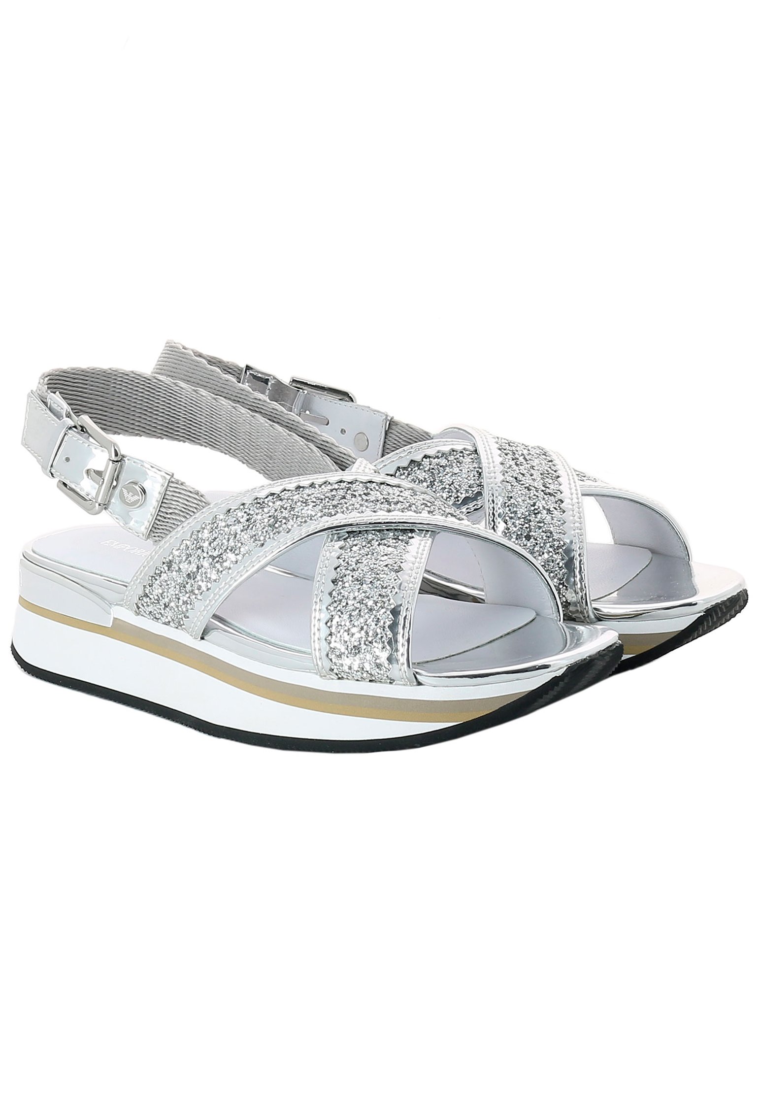 

Босоножки женские EMPORIO ARMANI 105844 серые 38, Серый, 105844