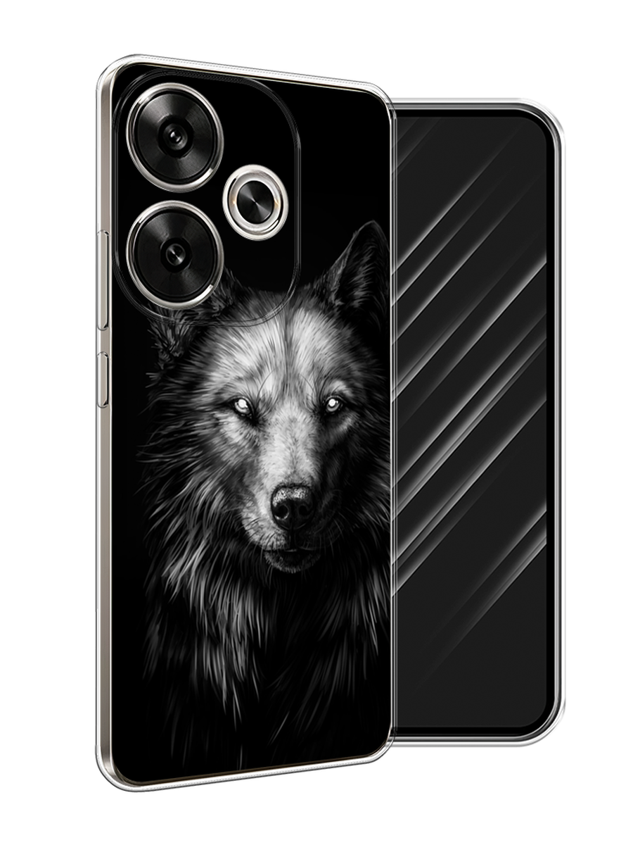 

Чехол Awog на Xiaomi Redmi Turbo 3 "Волк черно белый", Серый;бежевый;белый, 322150-1