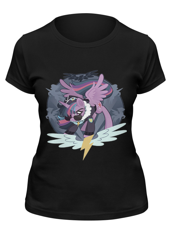 

Футболка женская Printio Twilight sparkle wonderbolt черная 2XL, Черный, Twilight sparkle wonderbolt