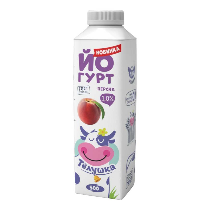 

Йогурт Телушка Персик 1% 500 г