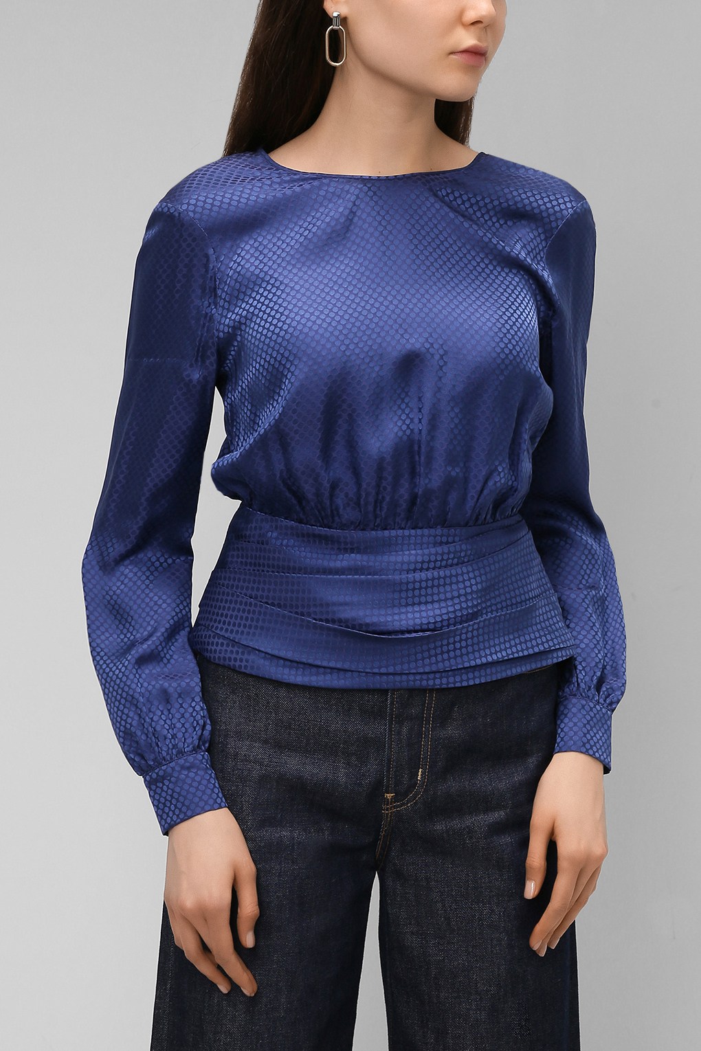 

Блуза женская PAOLA RAY PR220-2065-01 синяя M, Синий, PR220-2065-01