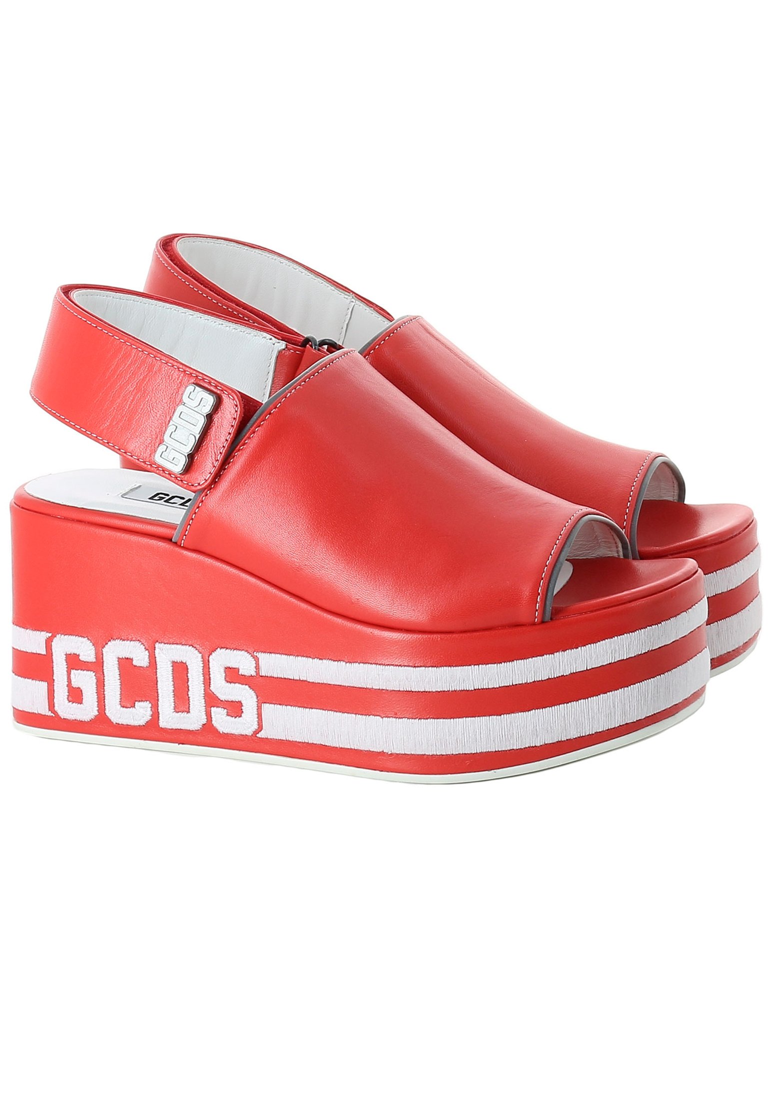 Босоножки на танкетке Босоножки женские GCDS 107654 красные 40 EU